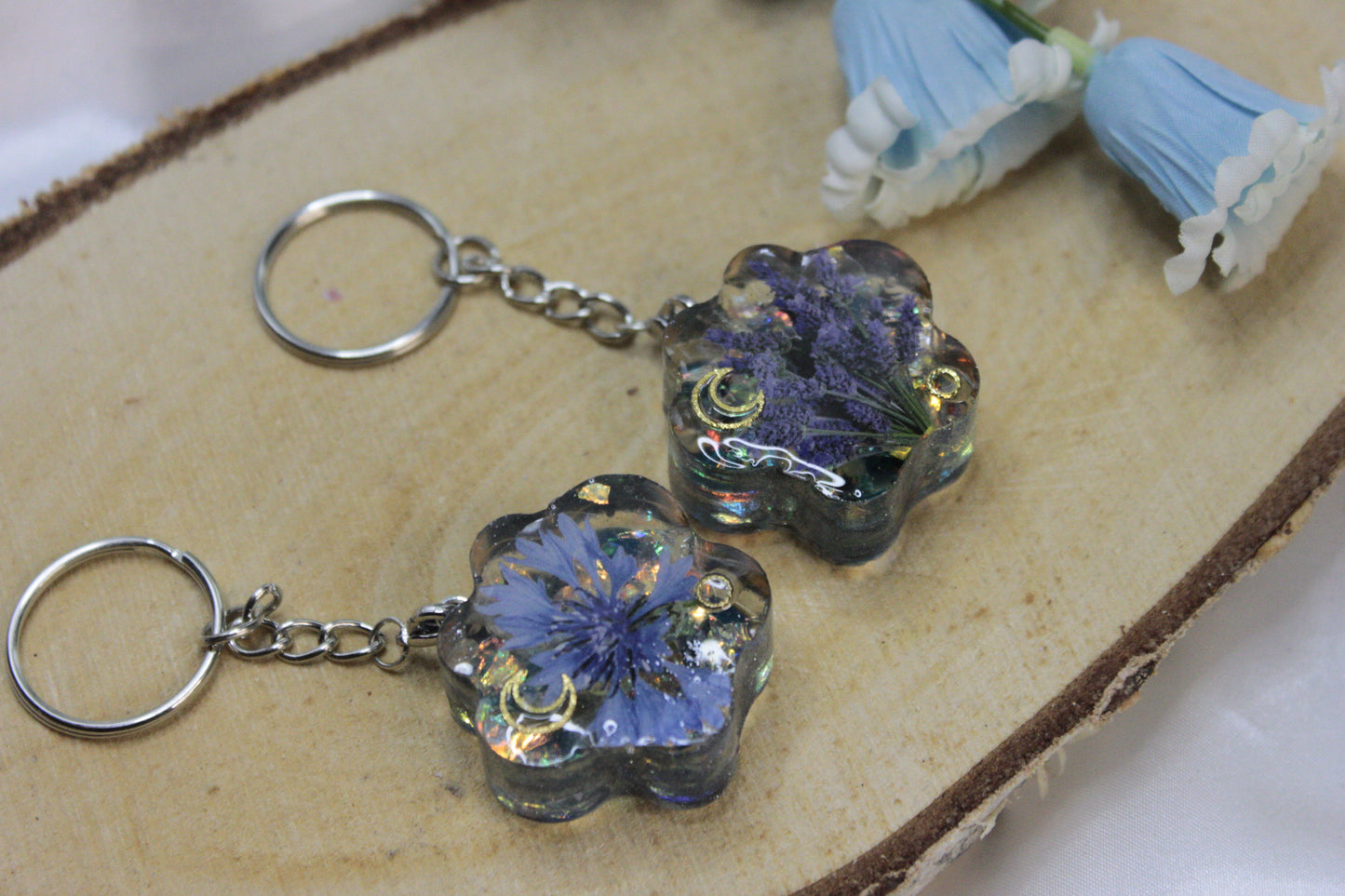 Pattes de chat-chien bleu / porte clés