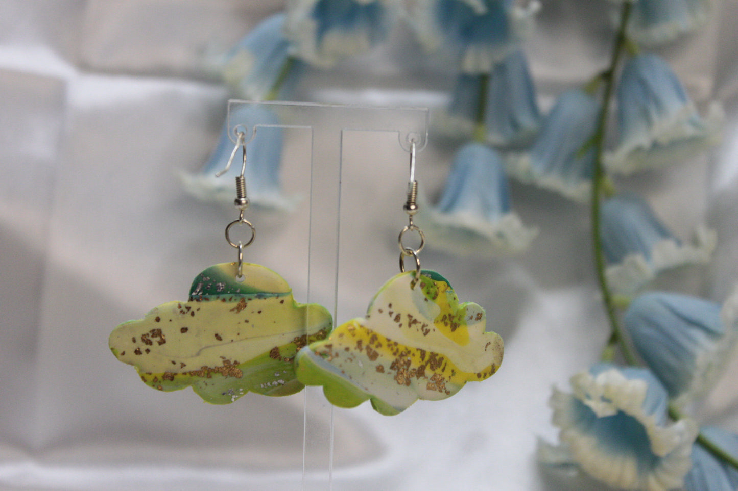Green cloud / boucles d'oreilles