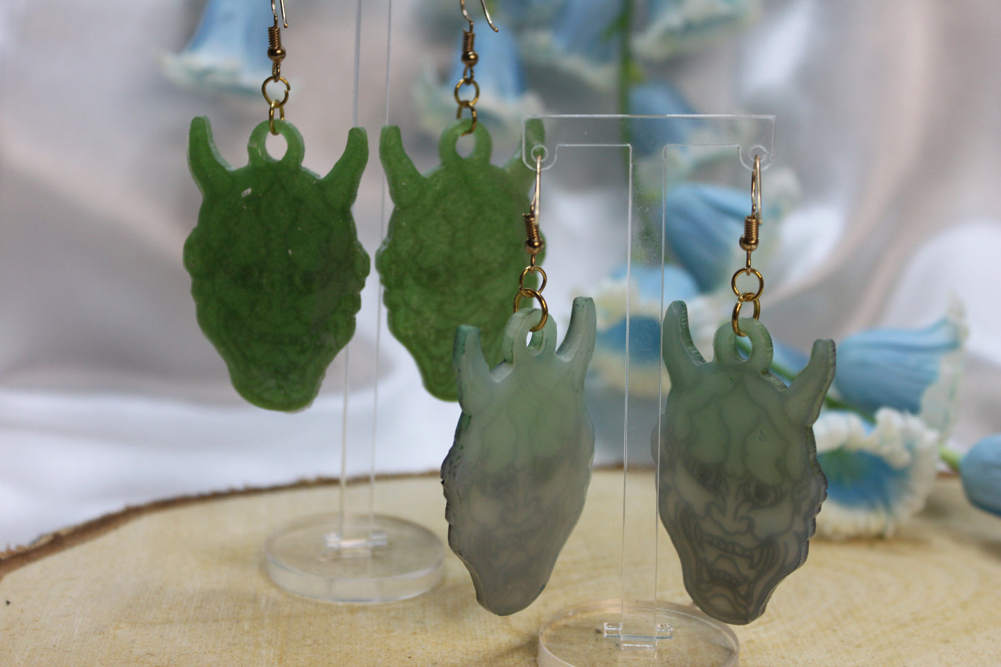 Oni Mask duo / boucles d'oreilles