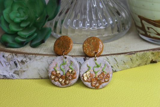 Pumpkin gold / boucles d'oreilles