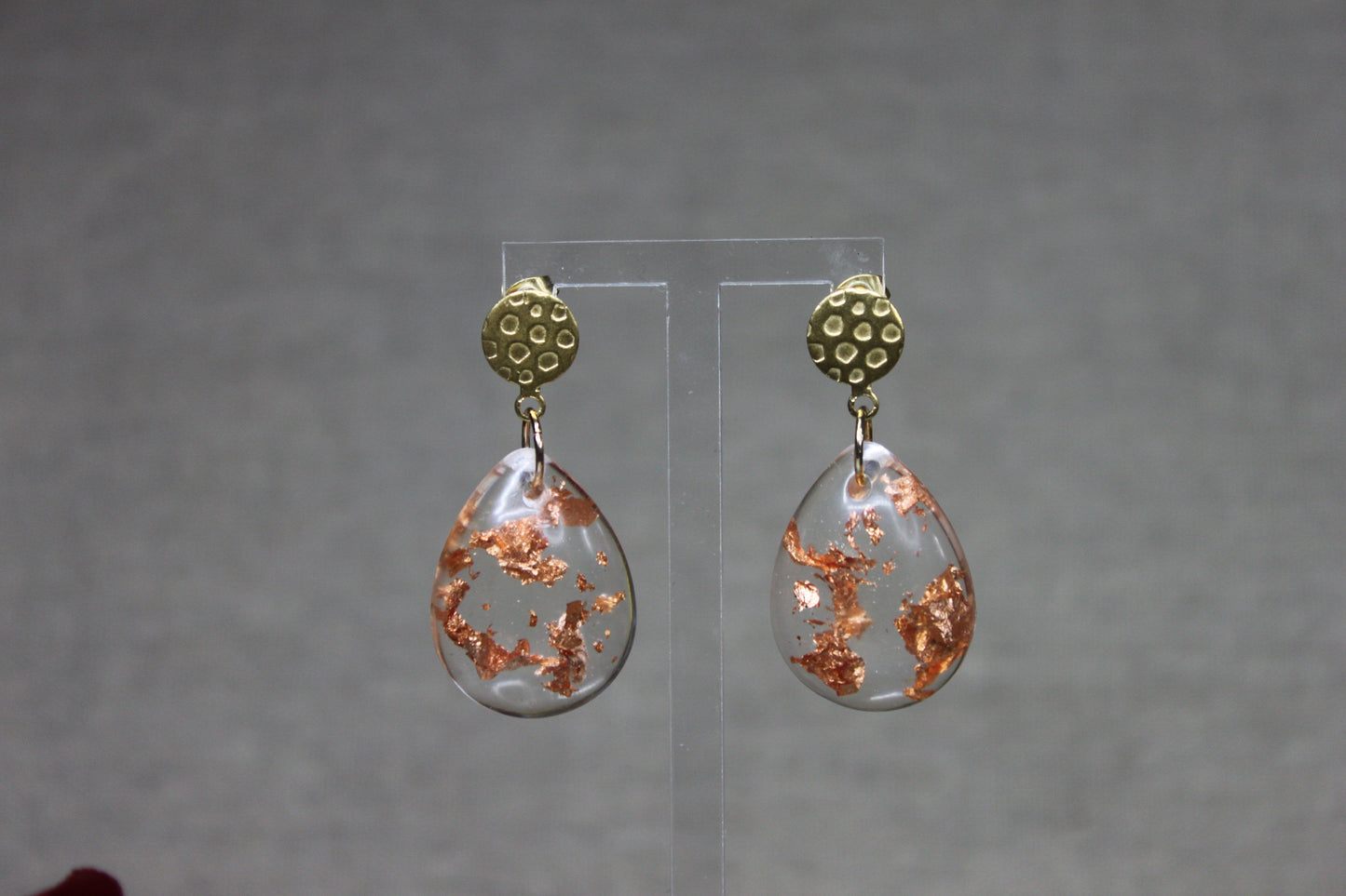 Drop of fun cuivre / boucles d'oreilles