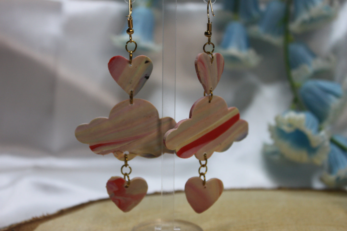 Heart cloud / boucles d'oreilles