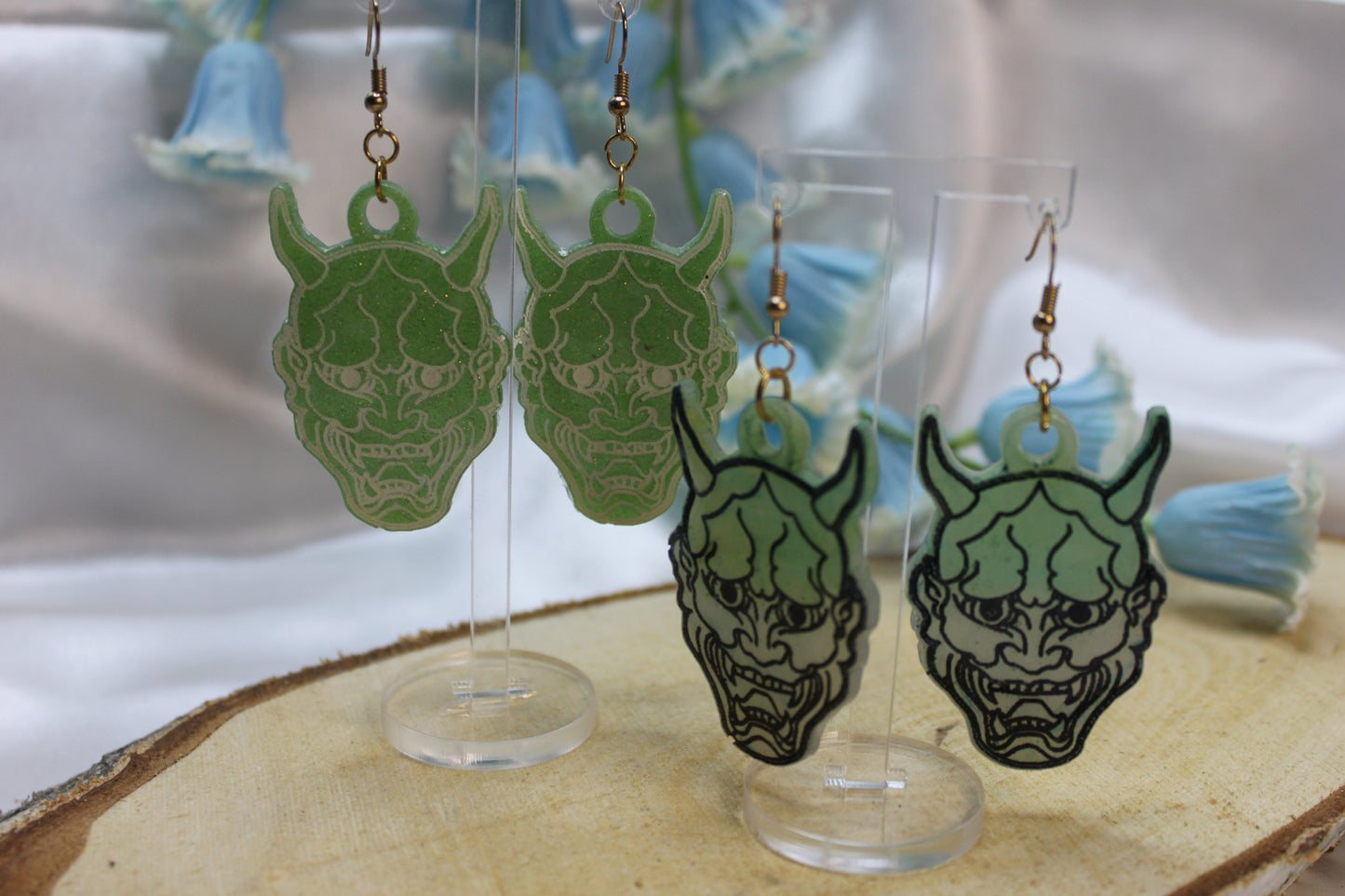 Oni Mask duo / boucles d'oreilles
