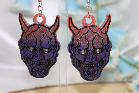 Oni mask / boucles d'oreilles