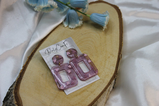 Rétro heart / boucles d'oreilles