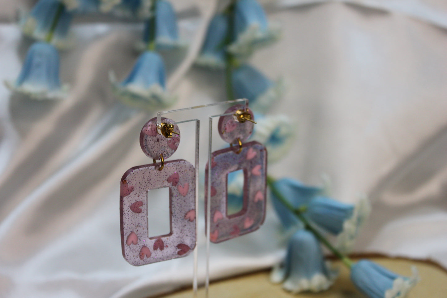 Rétro heart / boucles d'oreilles