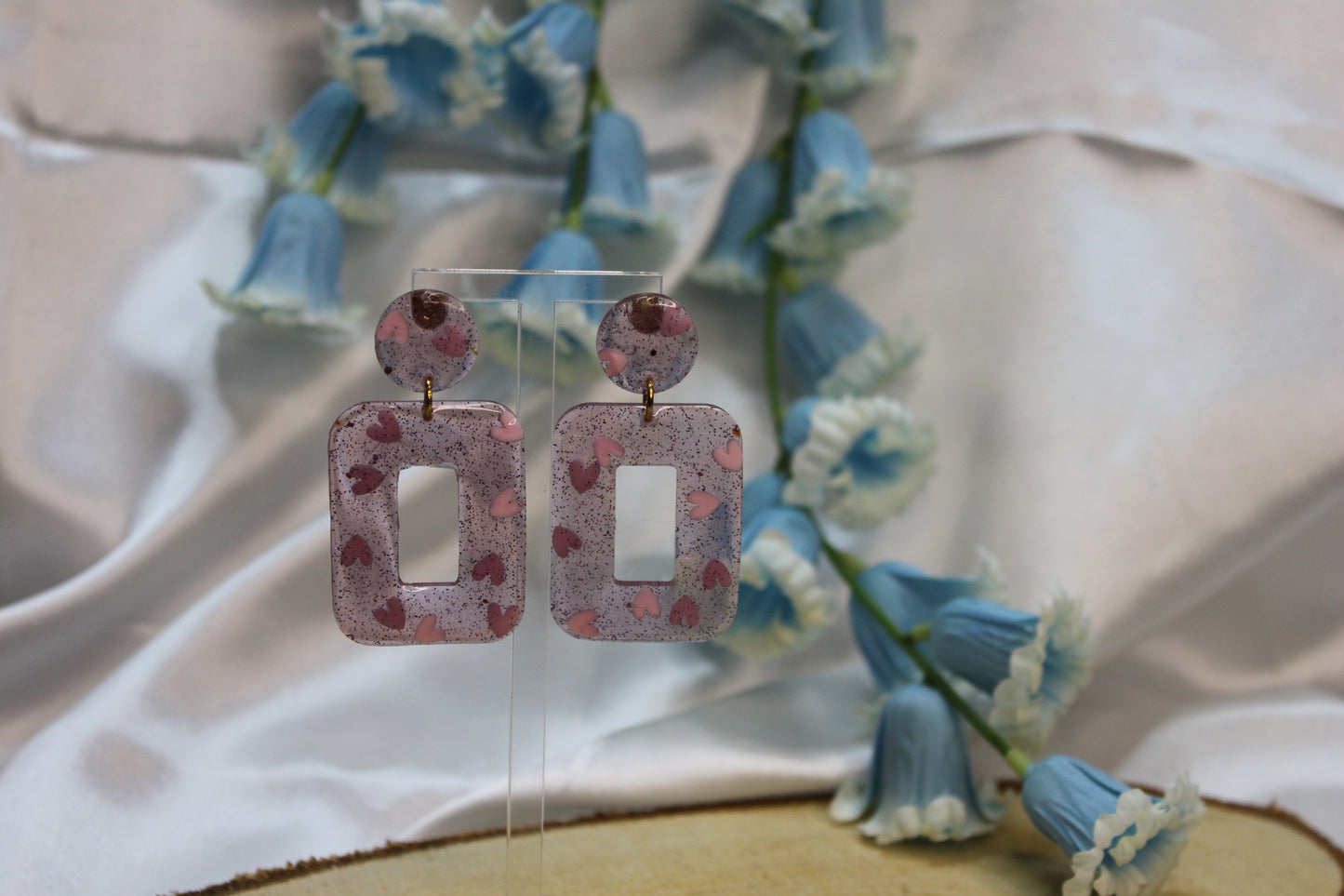 Rétro heart / boucles d'oreilles